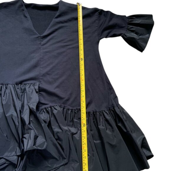 Asymmetrical Black Dress - Picture 9 of 10